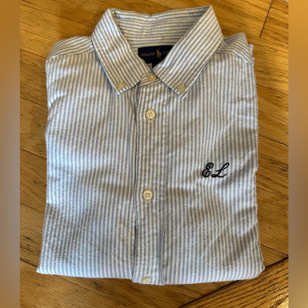 Ralph Lauren Striped Oxford Shirt size 7